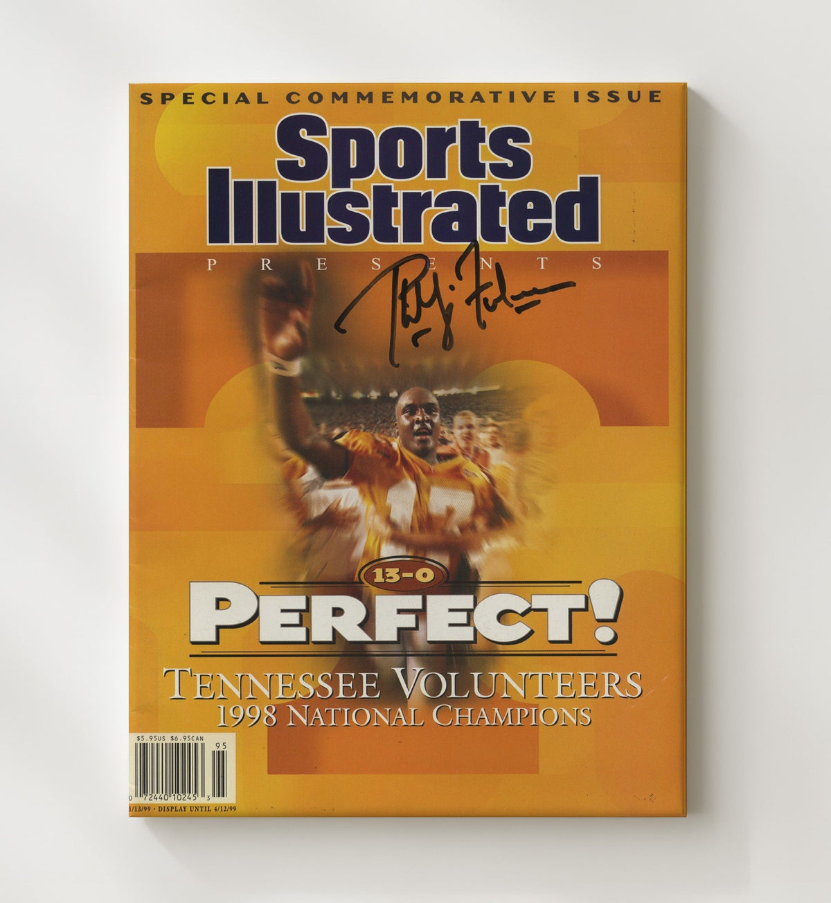 Tennessee Football - Phillip Fulmer Perfect Season SI Special 1998 8x10 Canvas college football wall art