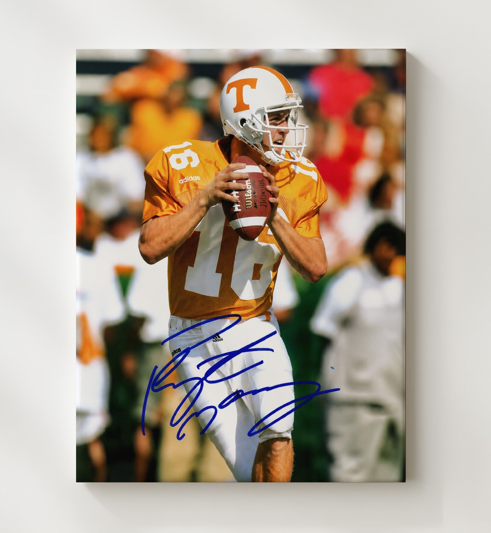 Tennessee Legend Peyton Manning in the pocket 8x10 Canvas college football wall art