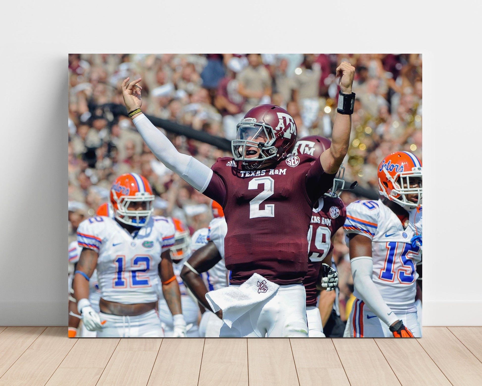 Texas AandM Football - Johnny Manziel Signature Money Celebration 8x10 Unframed Print college football wall art