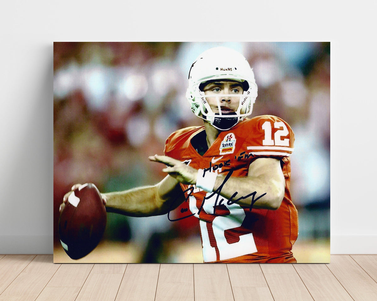Texas Football - Colt McCoy Championship Throw Motion 8x10 Unframed Print college football wall art
