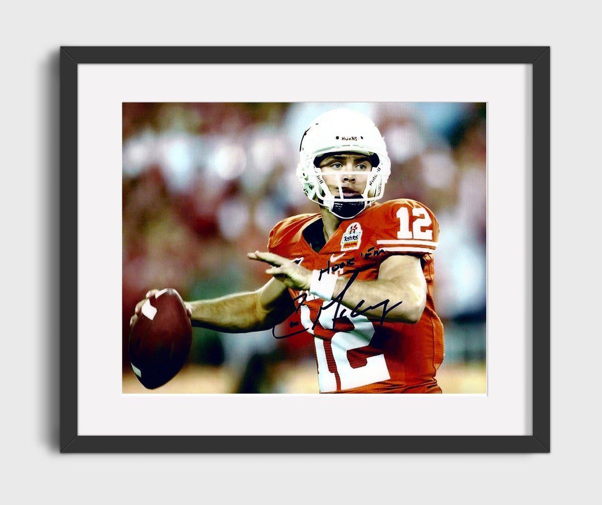 Texas Football - Colt McCoy Championship Throw Motion 8x10 Gallery Frame college football wall art