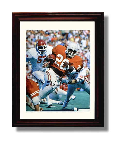 Texas Football Earl Campbell End Zone Drive Tyler Rose College Football Wall Art 8x10 Beveled Frame wall art print – College Football decor