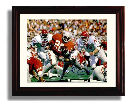 Texas Football - Earl Campbell Tyler Rose Power Drive 8x10 Beveled Frame college football wall art