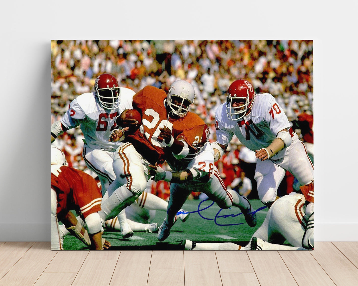 Texas Football - Earl Campbell Tyler Rose Power Drive 8x10 Unframed Print college football wall art
