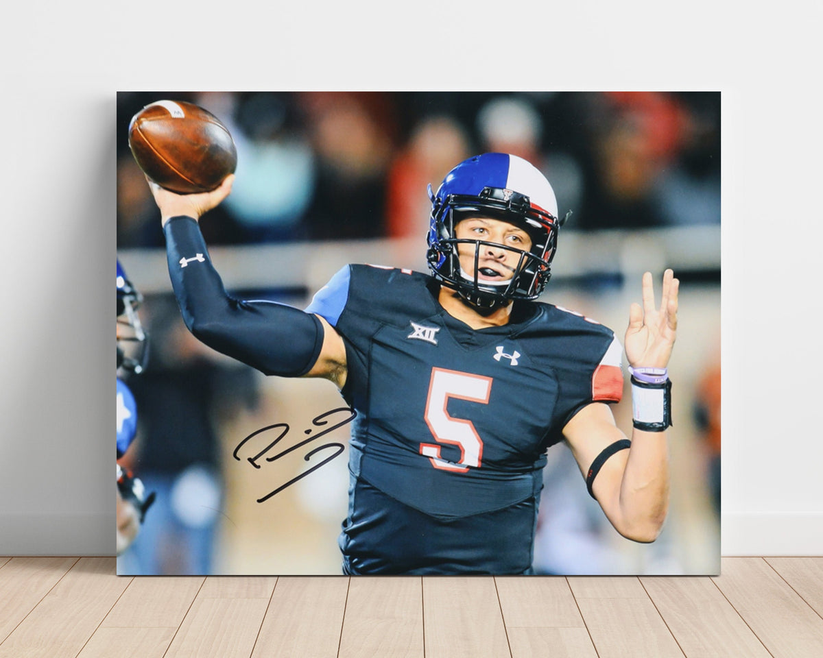 Texas Tech Football - Patrick Mahomes Gunslinger Deep Throw 8x10 Unframed Print college football wall art
