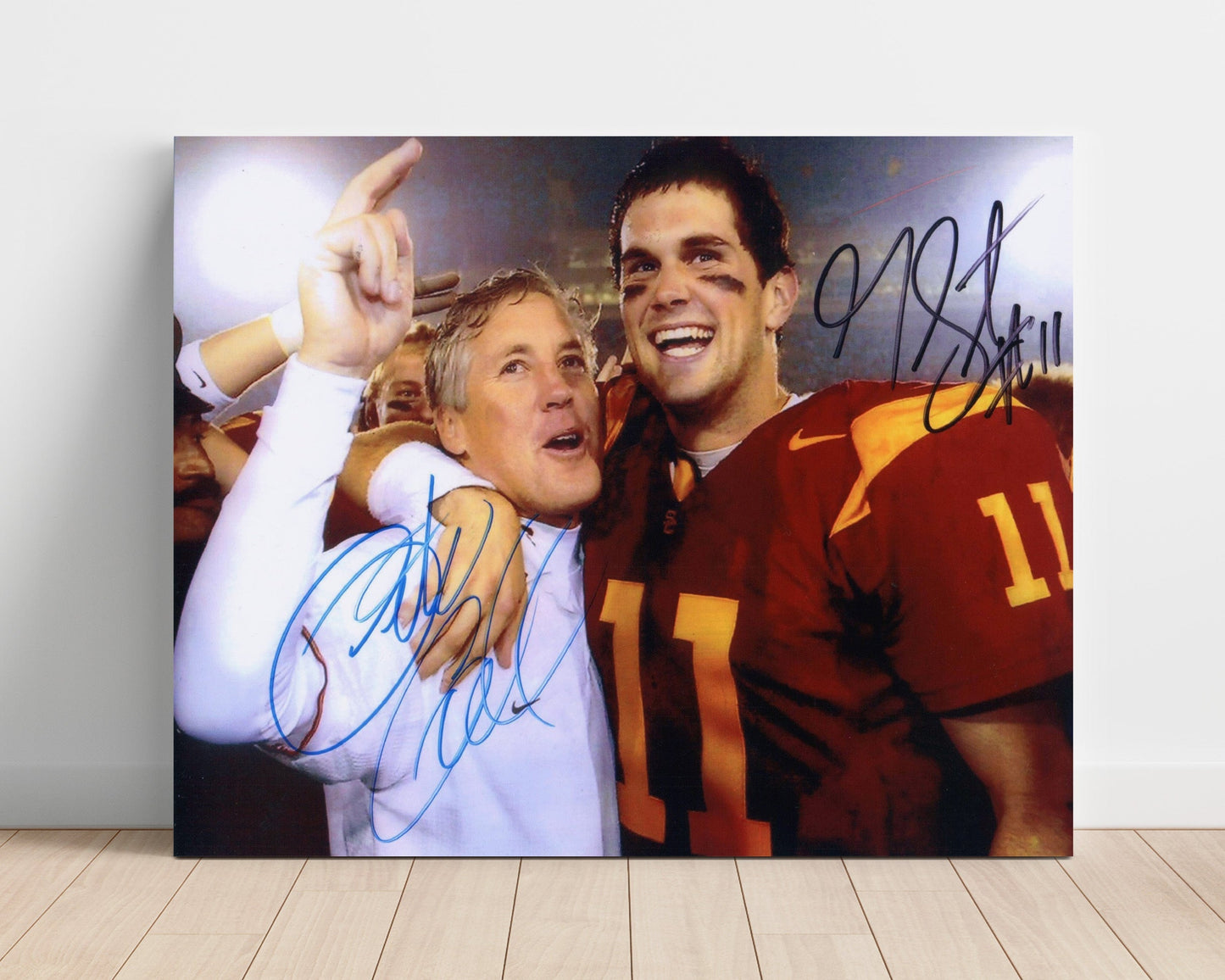 USC Football - Carroll and Leinart Championship Sideline Bond 8x10 Unframed Print college football wall art