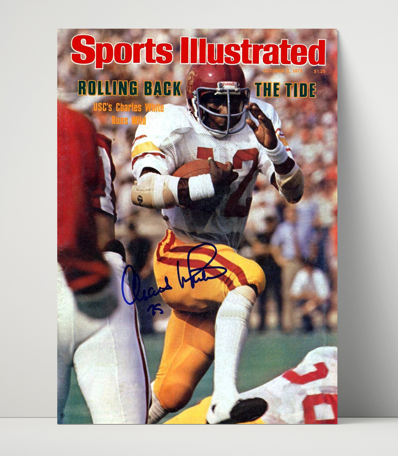 USC Football Charles White Runs Wild Rolling Back Tide 1978 SI Cover College Football Wall Art 16x20 Unframed Print wall art print – College Football decor