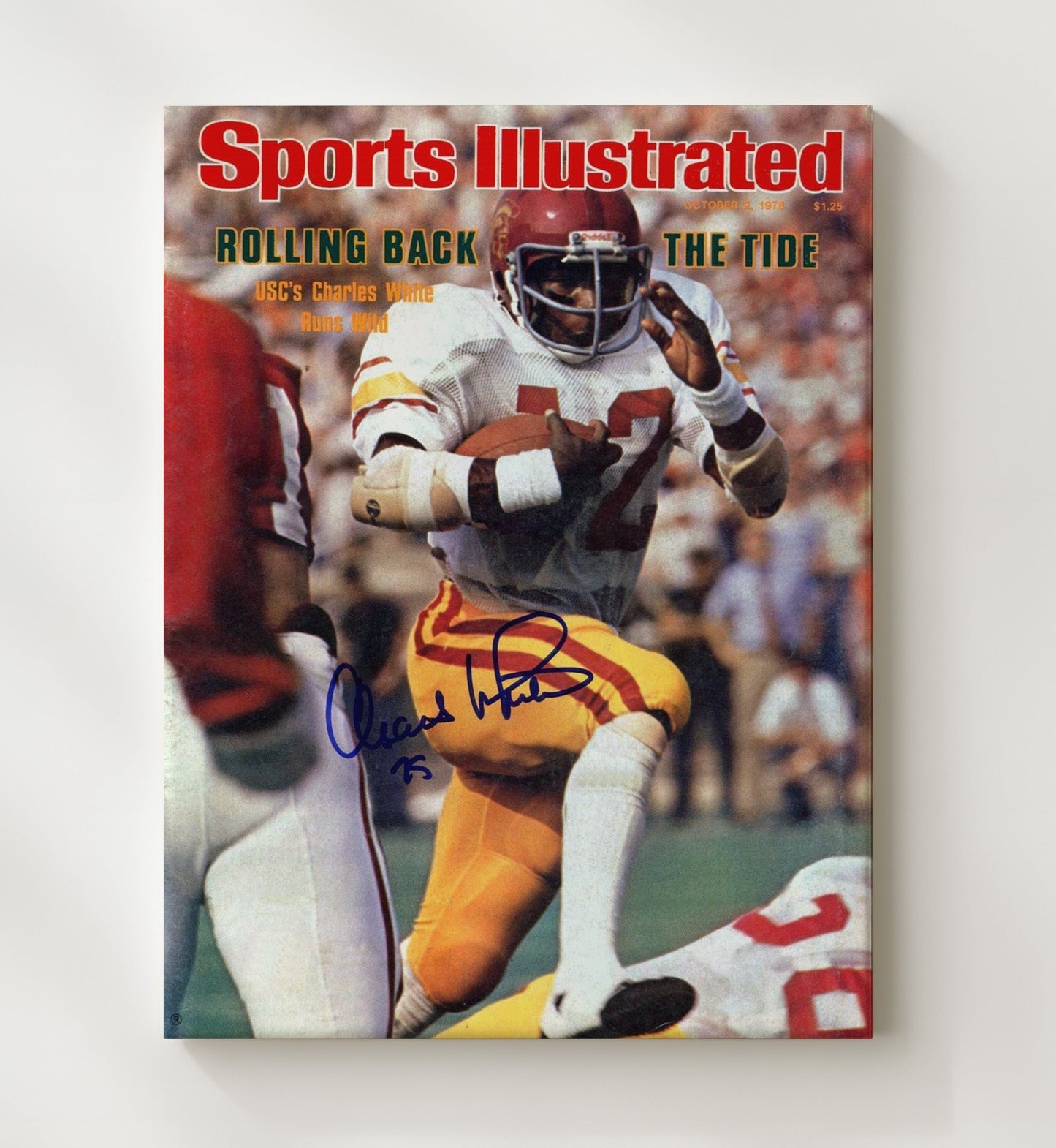 USC Football - Charles White Runs Wild Rolling Back Tide 1978 SI Cover 8x10 Canvas college football wall art