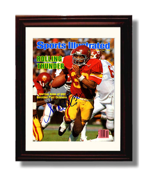 USC Football Marcus Allen Rolling Thunder Breakaway 1981 SI Cover College Football Wall Art 8x10 Beveled Frame wall art print – College Football decor