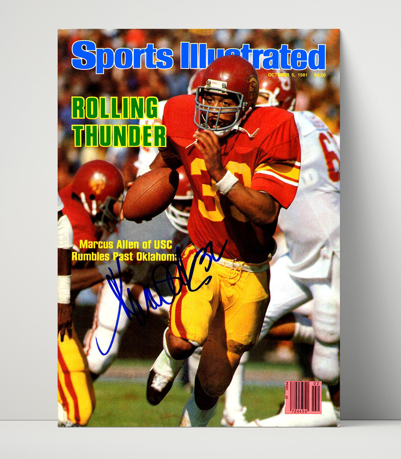 USC Football Marcus Allen Rolling Thunder Breakaway 1981 SI Cover College Football Wall Art 16x20 Unframed Print wall art print – College Football decor