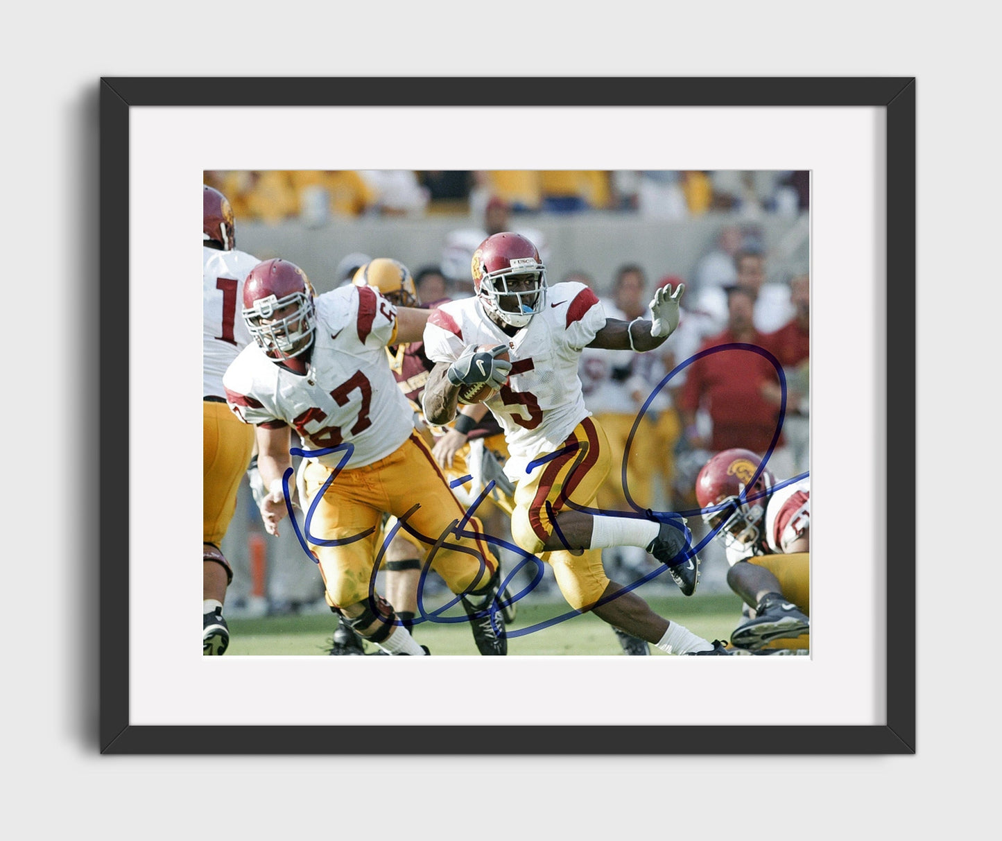 USC Football - Reggie Bush Explosive Open Field Breakaway 8x10 Gallery Frame college football wall art
