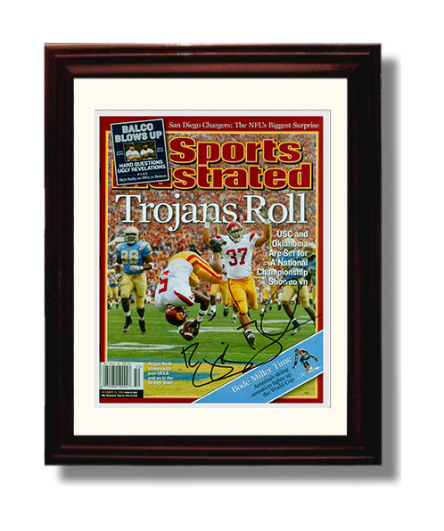 USC Football Reggie Bush Trojans Roll Orange Bowl Breakaway 2004 SI Cover College Football 8x10 Beveled Frame wall art print – College Football decor