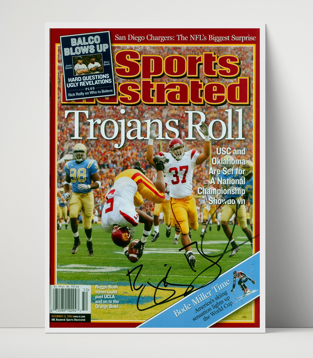 USC Football Reggie Bush Trojans Roll Orange Bowl Breakaway 2004 SI Cover College Football 16x20 Unframed Print wall art print – College Football decor