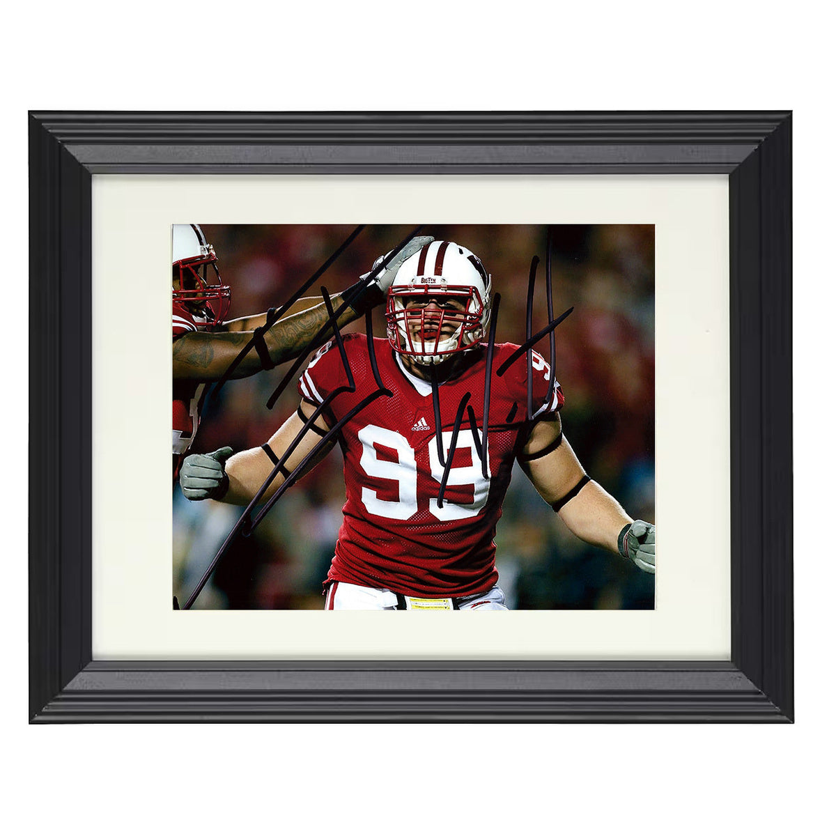 Wisconsin Football - JJ Watt Relentless Defensive Force 8x10 Beveled Frame college football wall art