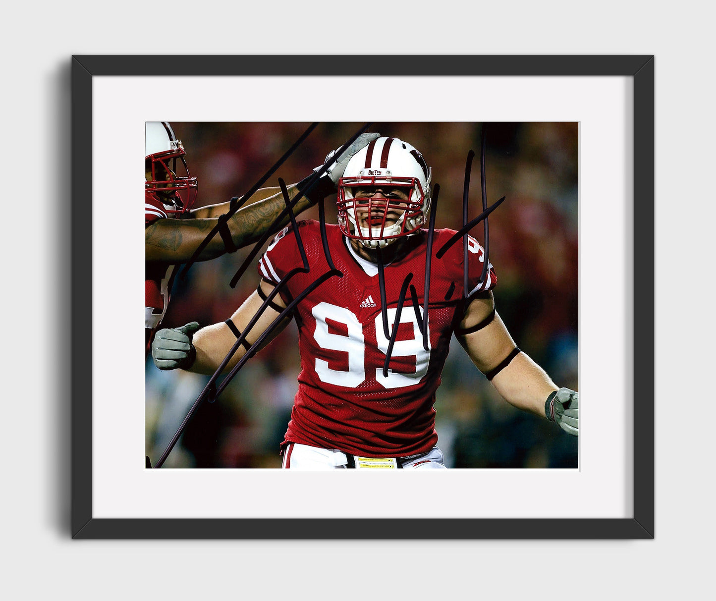 Wisconsin Football - JJ Watt Relentless Defensive Force 8x10 Gallery Frame college football wall art