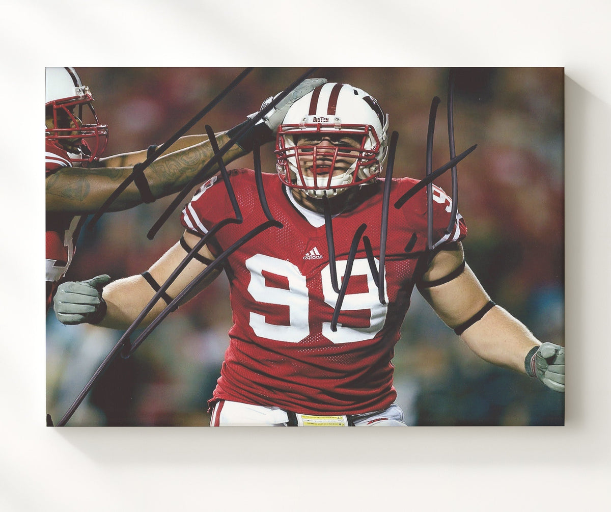 Wisconsin Football - JJ Watt Relentless Defensive Force 8x10 Canvas college football wall art