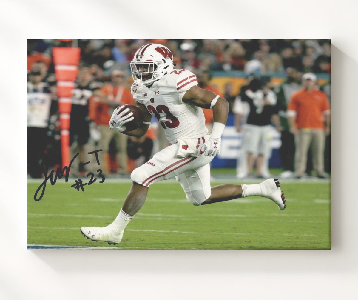 Wisconsin Football - Jonathan Taylor Explosive Breakaway Speed 8x10 Canvas college football wall art