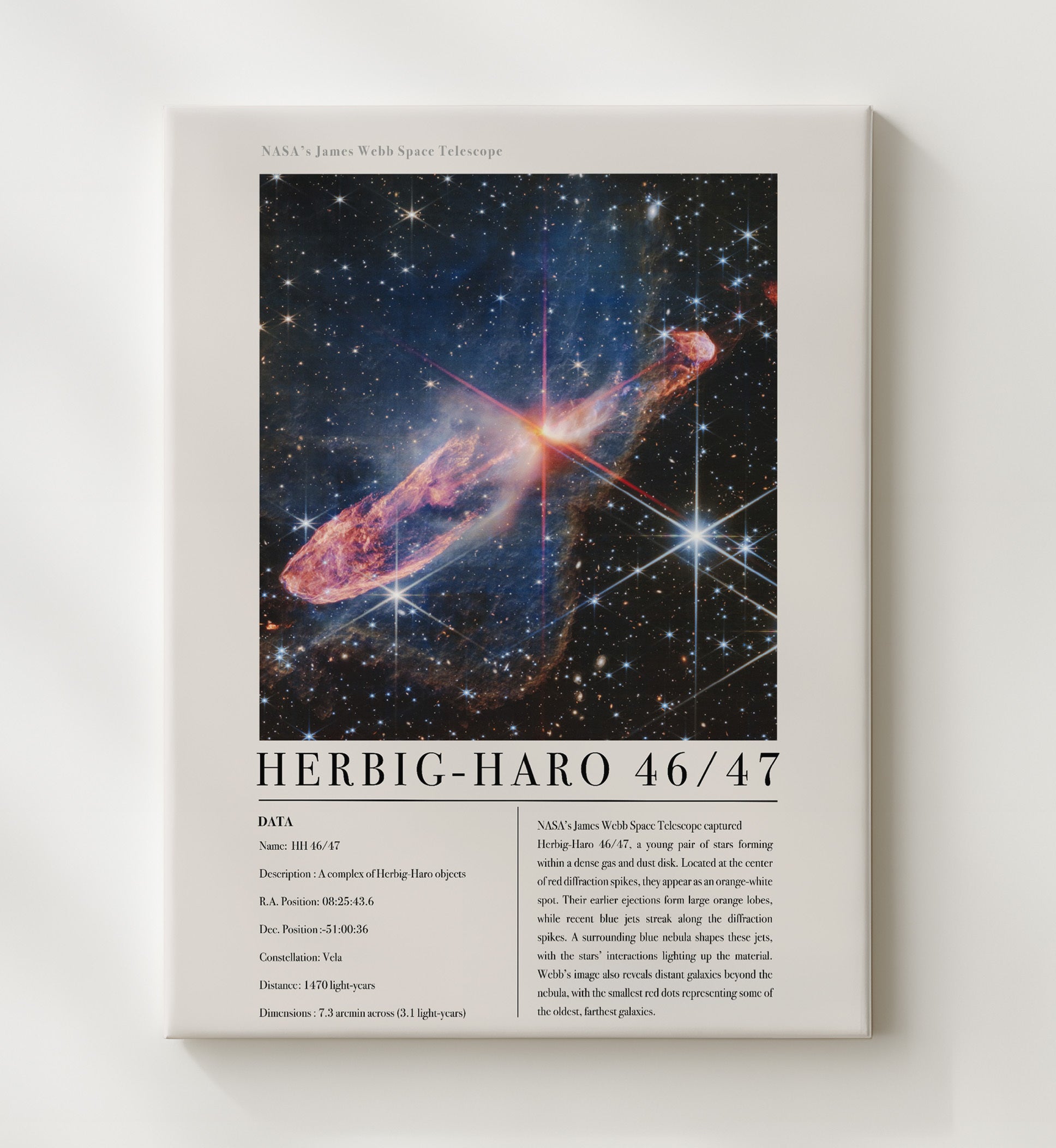 Constellation Print - Cassiopeia - James Webb Telescope Cassiopeia A Supernova R 20x24 Canvas constellation wall art print – Constellation Print decor