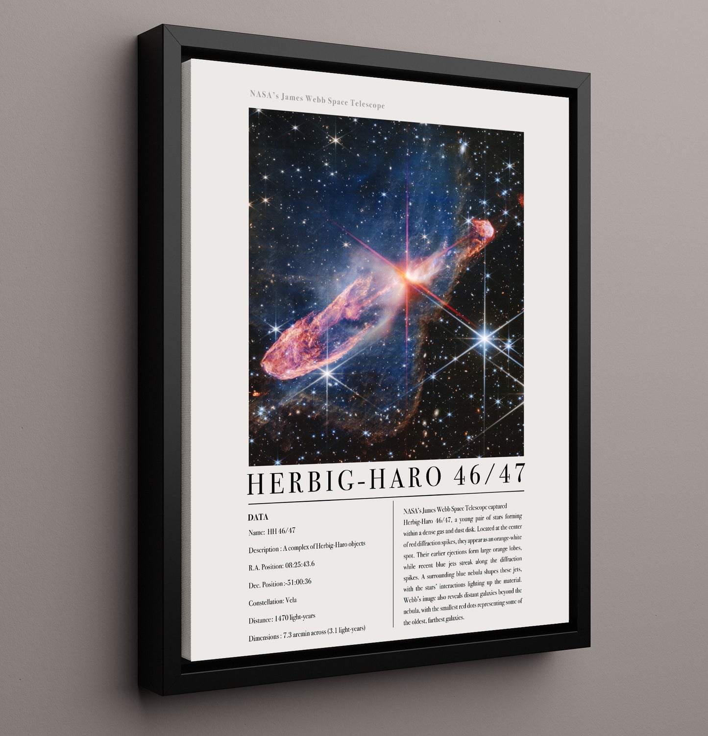 Constellation Print - Cassiopeia - James Webb Telescope Cassiopeia A Supernova R 16x20 Framed Canvas constellation wall art print – Constellation Print decor
