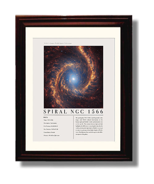 Constellation Print - Leo - James Webb Telescope NGC 3351 Barred Spiral Galaxy 8x10 Beveled Frame constellation wall art print – Constellation Print decor