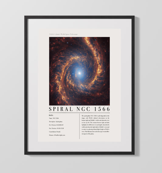Constellation Print - Leo - James Webb Telescope NGC 3351 Barred Spiral Galaxy 16x20 16x20 Gallery Framed Artworkd Artwork wall art print – vintage decor