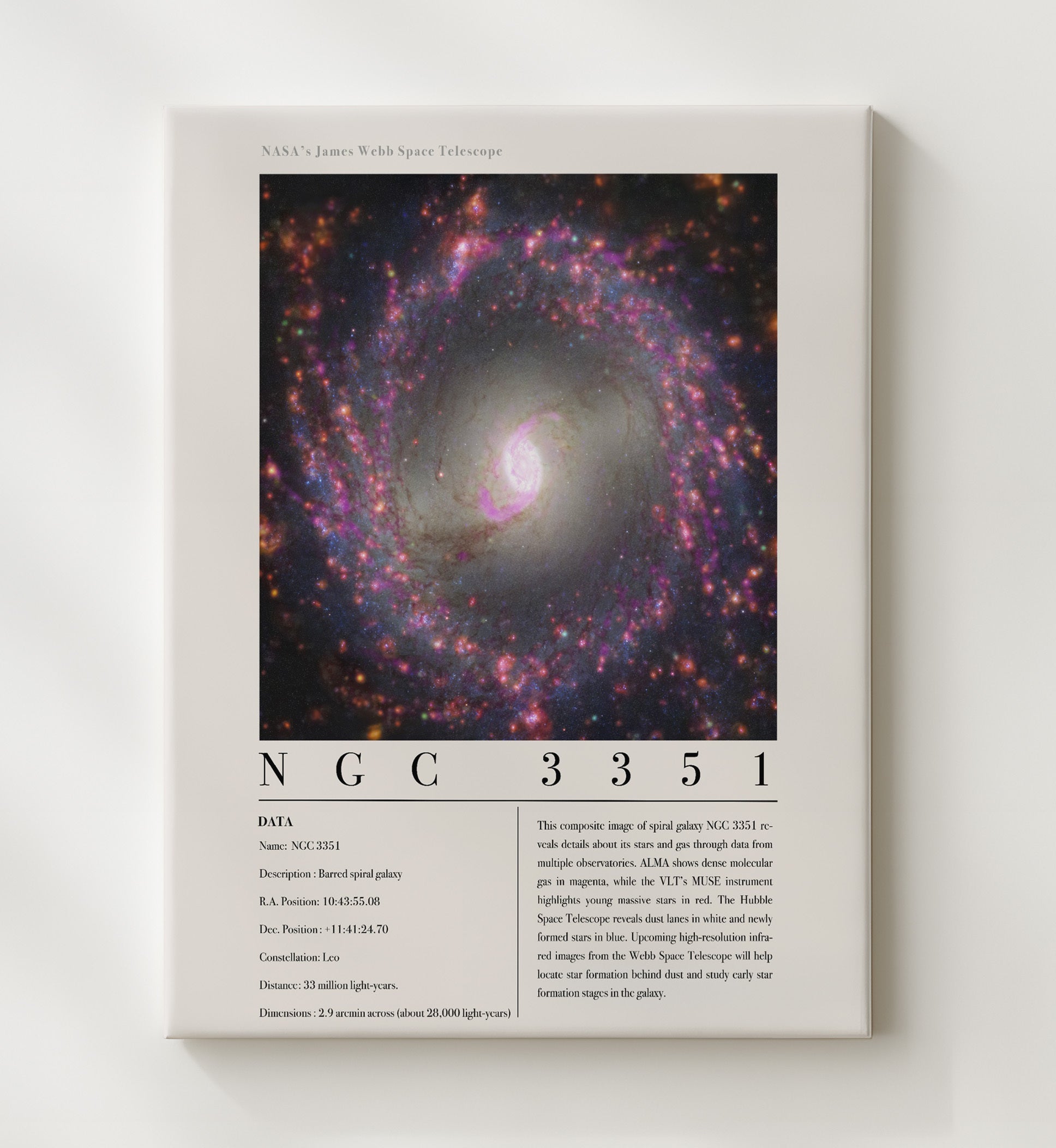 Constellation Print - Sagittarius - James Webb Telescope Milky Way Galactic Cent 20x24 Canvas constellation wall art print – Constellation Print decor