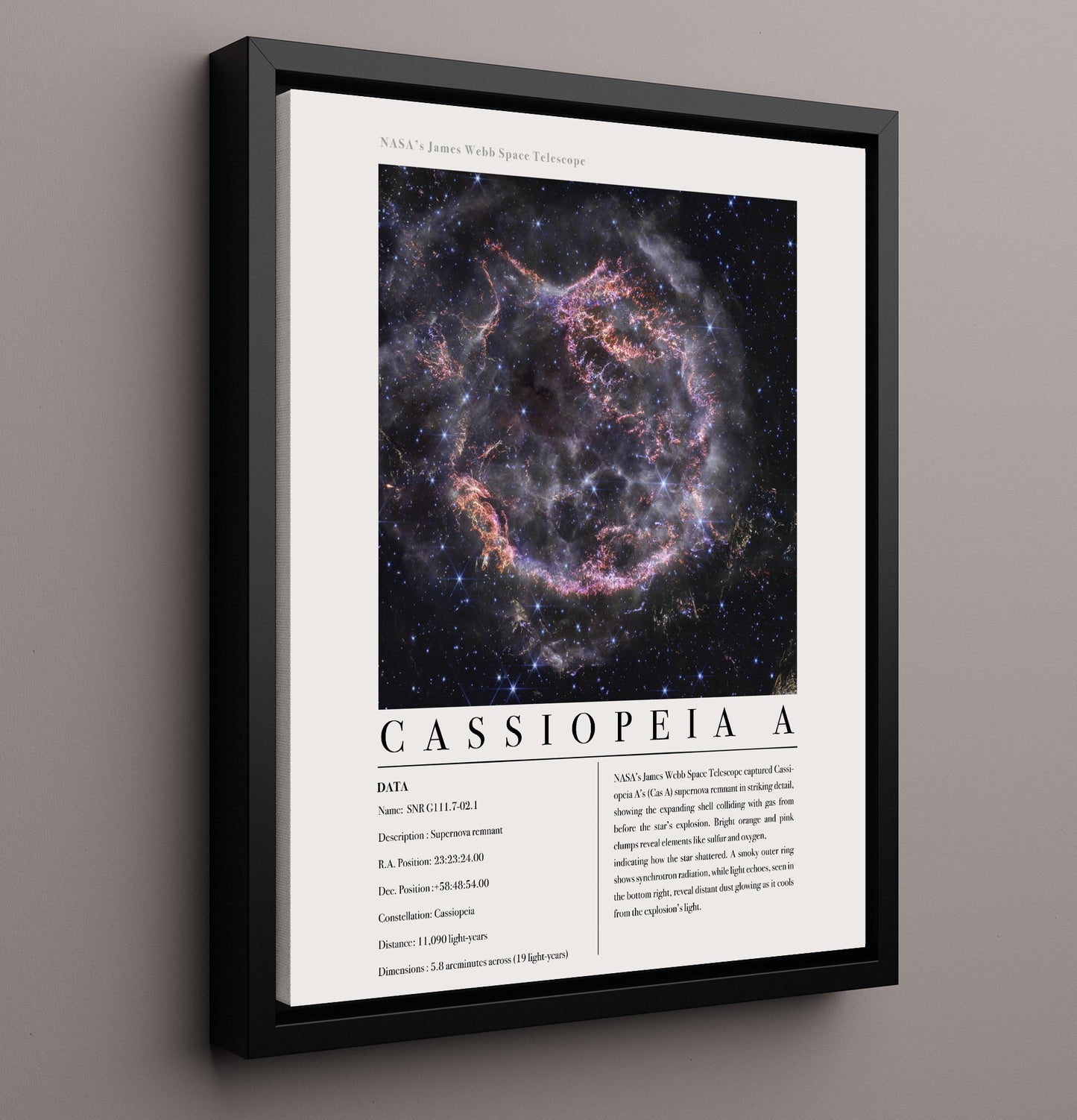 Constellation Print - Sagittarius - James Webb Telescope Sagittarius C Star - Fo 16x20 Framed Canvas constellation wall art print – Constellation Print decor