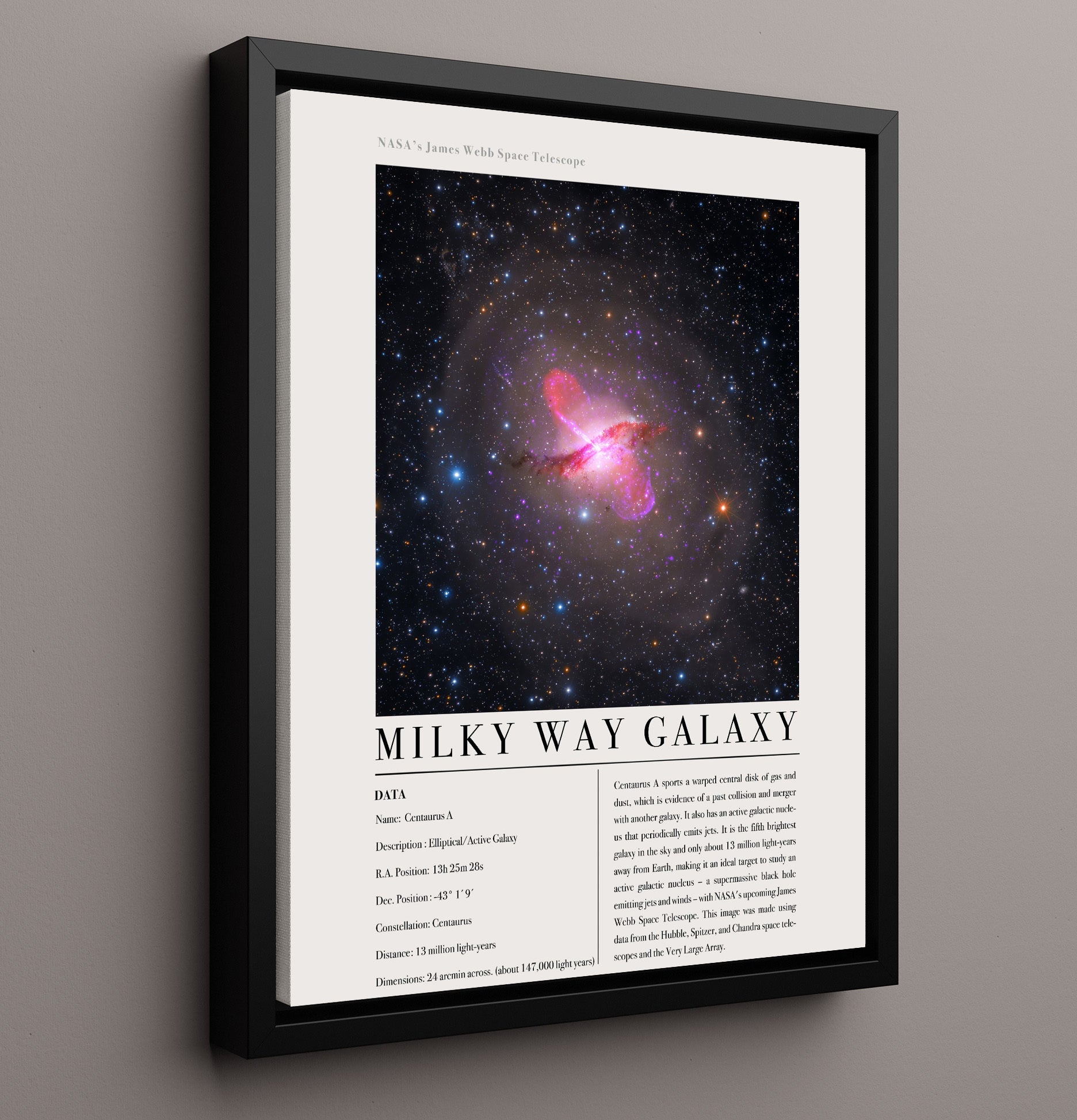 Constellation Print - Taurus - James Webb Telescope Crab Nebula Supernova Remnan 16x20 Framed Canvas constellation wall art print – Constellation Print decor