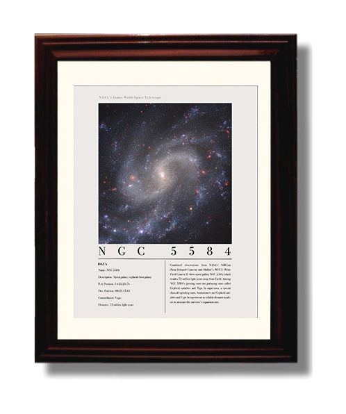 Constellation Print - Vela - James Webb Telescope Southern Ring Nebula 8x10 Beveled Frame constellation wall art print – Constellation Print decor