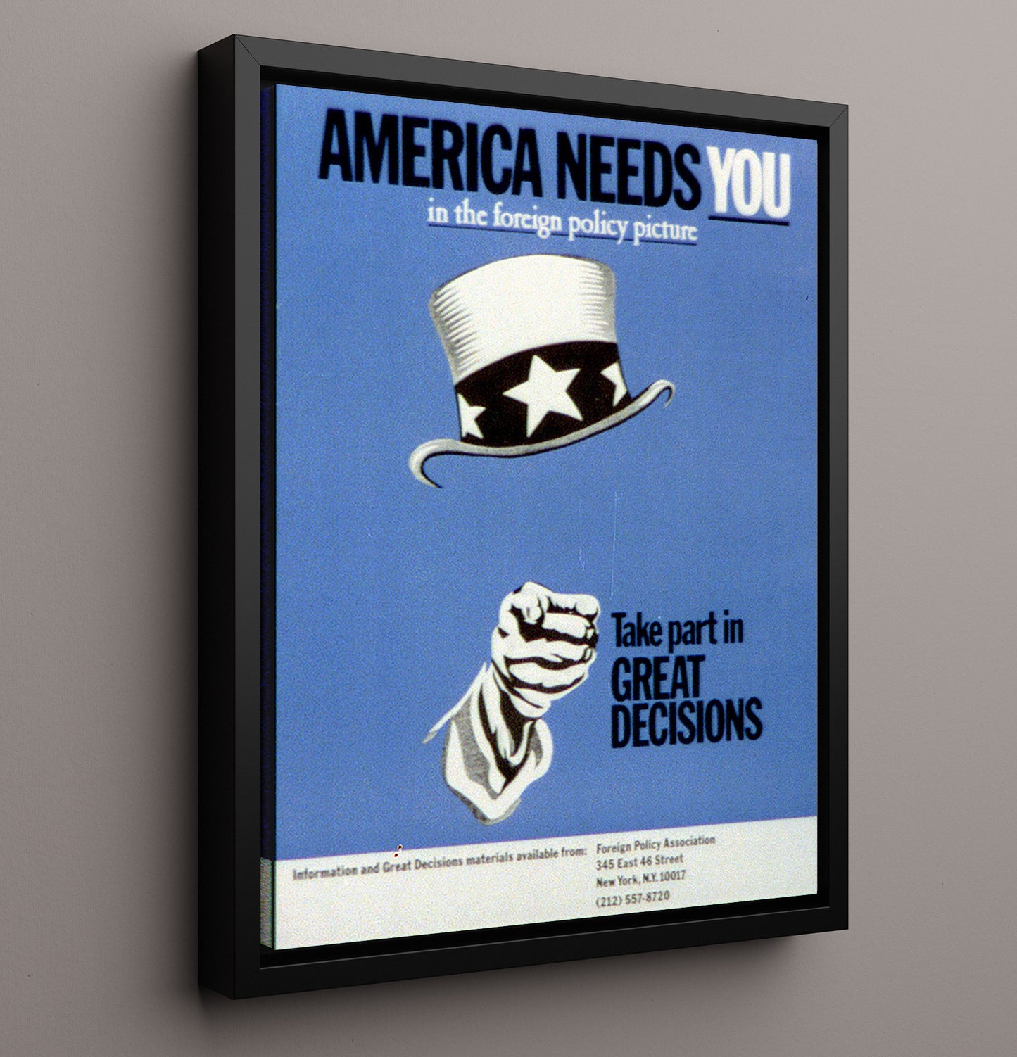 America Needs You Counter Culture Wall Art 16x20 Framed Canvas wall art print