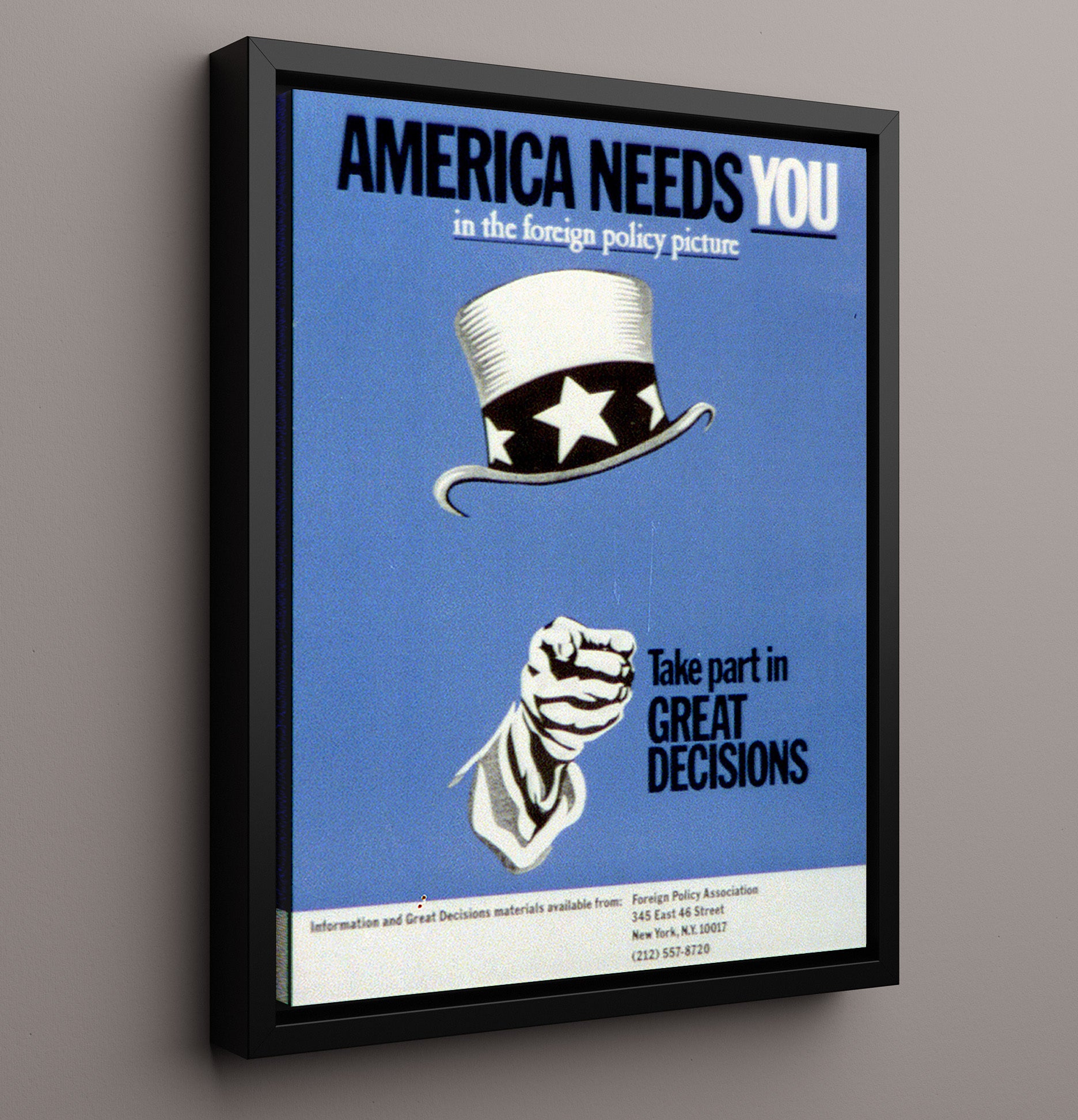 America Needs You Counter Culture Wall Art 16x20 Framed Canvas wall art print