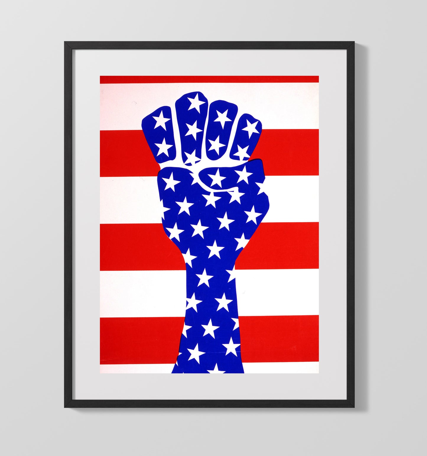 American Flag Fist Counter Culture Wall Art 16x20 Gallery Frame wall art print