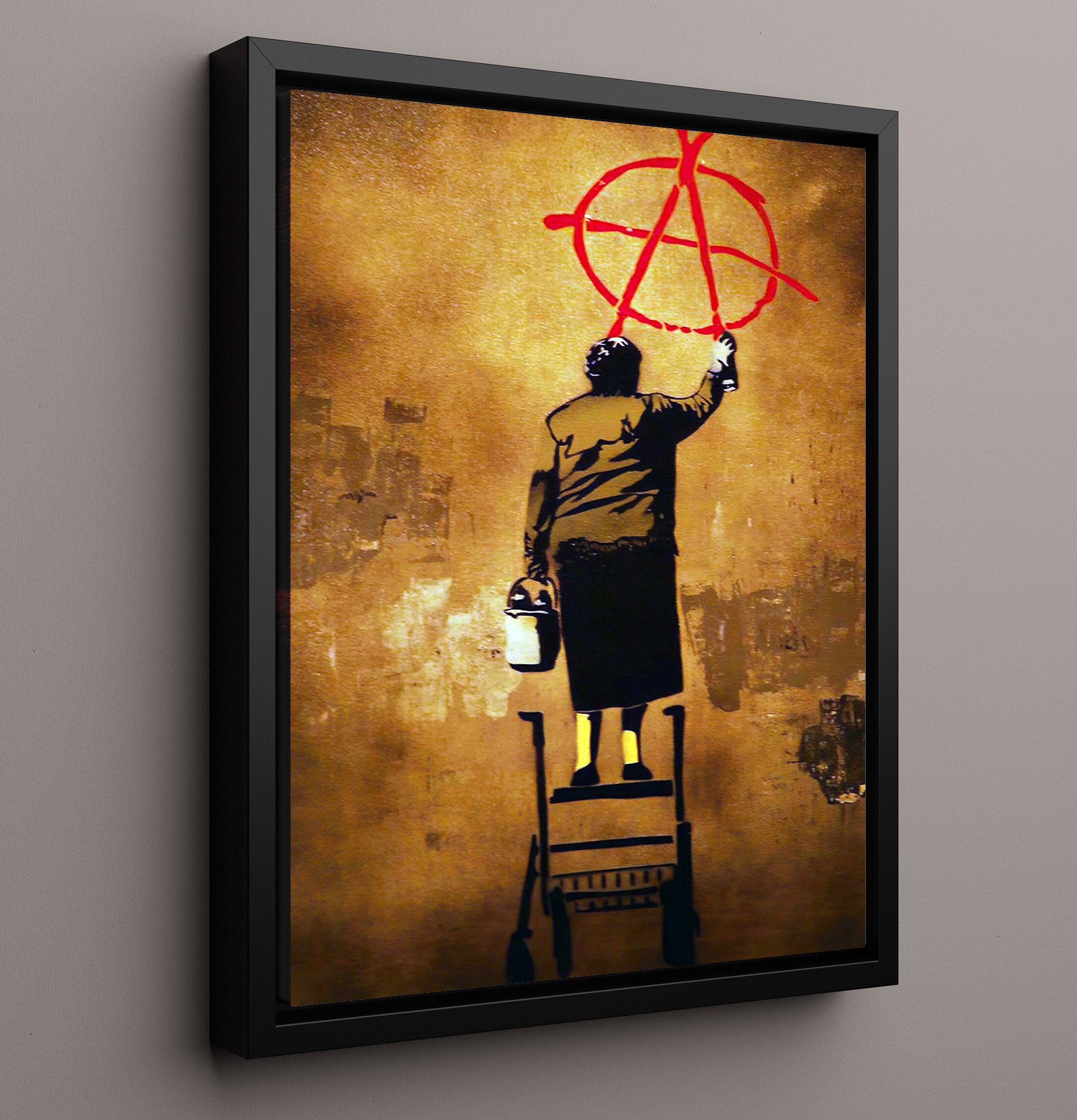 Anarchy Graffiti Counter Culture Wall Art 16x20 Framed Canvas wall art print