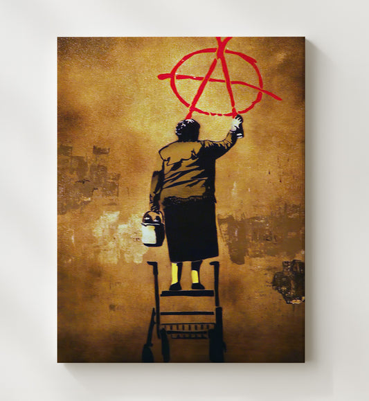Anarchy Graffiti 8x10 Canvas counterculture wall art