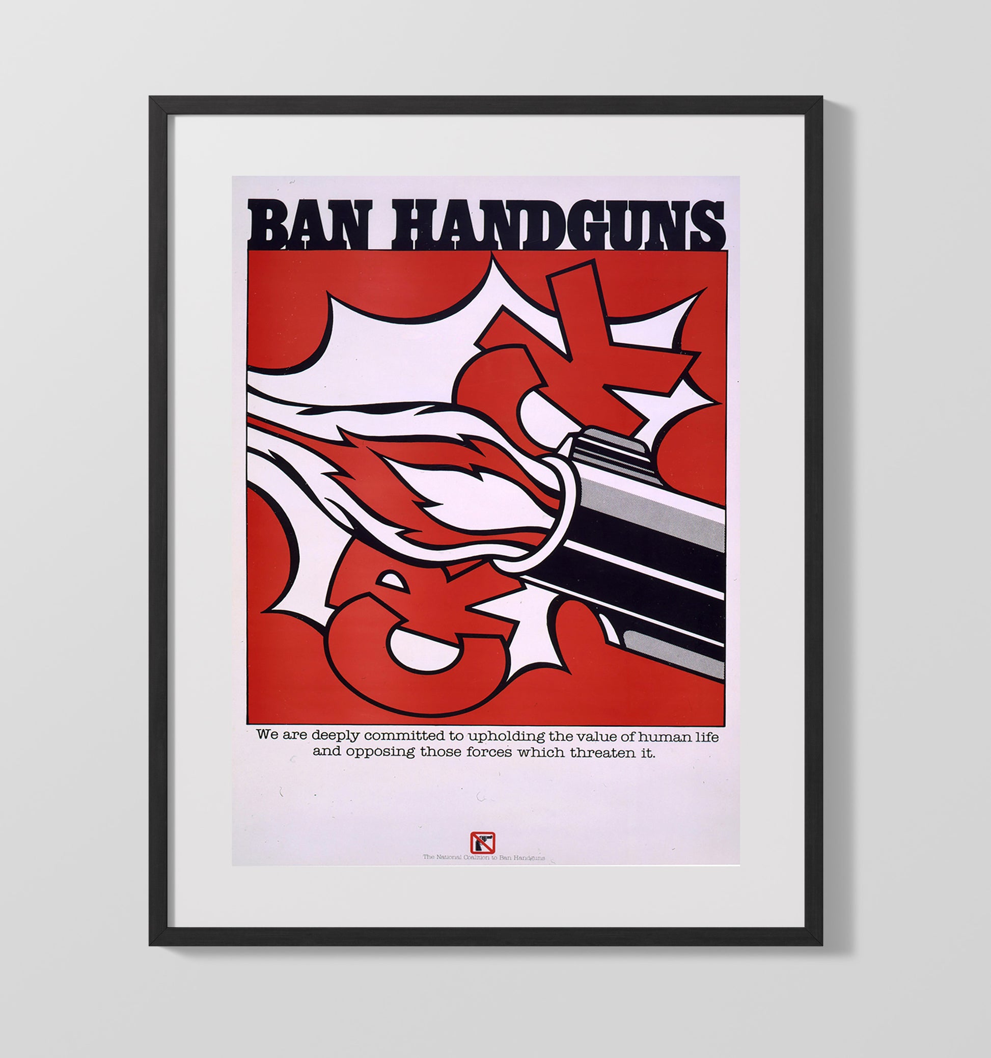 Ban Handguns Counter Culture Wall Art 16x20 Gallery Frame wall art print