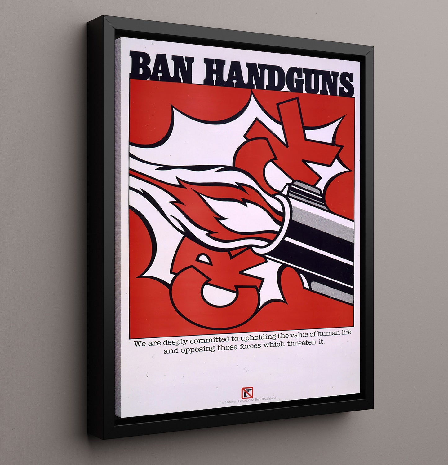 Ban Handguns Counter Culture Wall Art 16x20 Framed Canvas wall art print