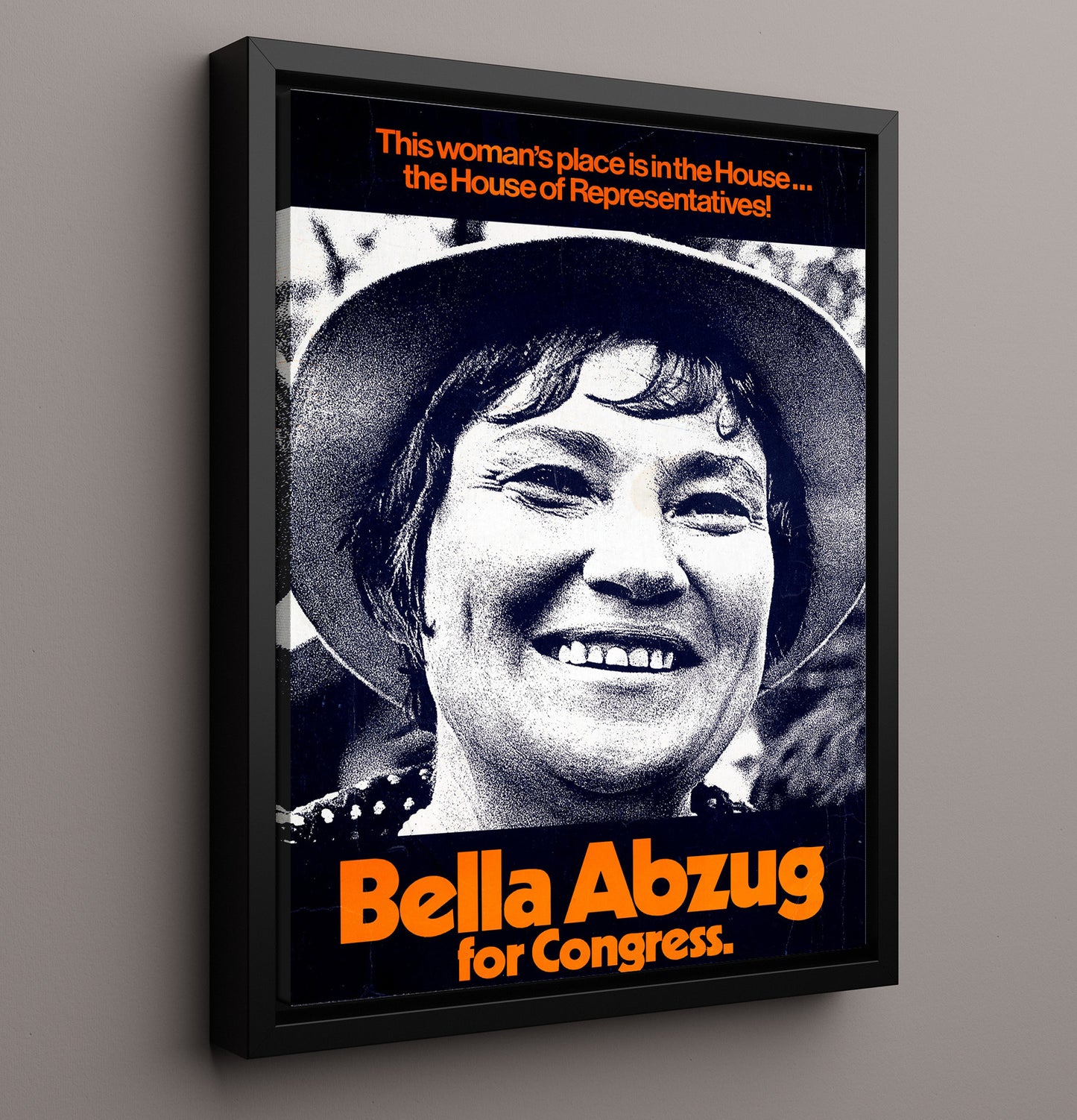 Bella Abzug for Congress Counter Culture Wall Art 16x20 Framed Canvas wall art print
