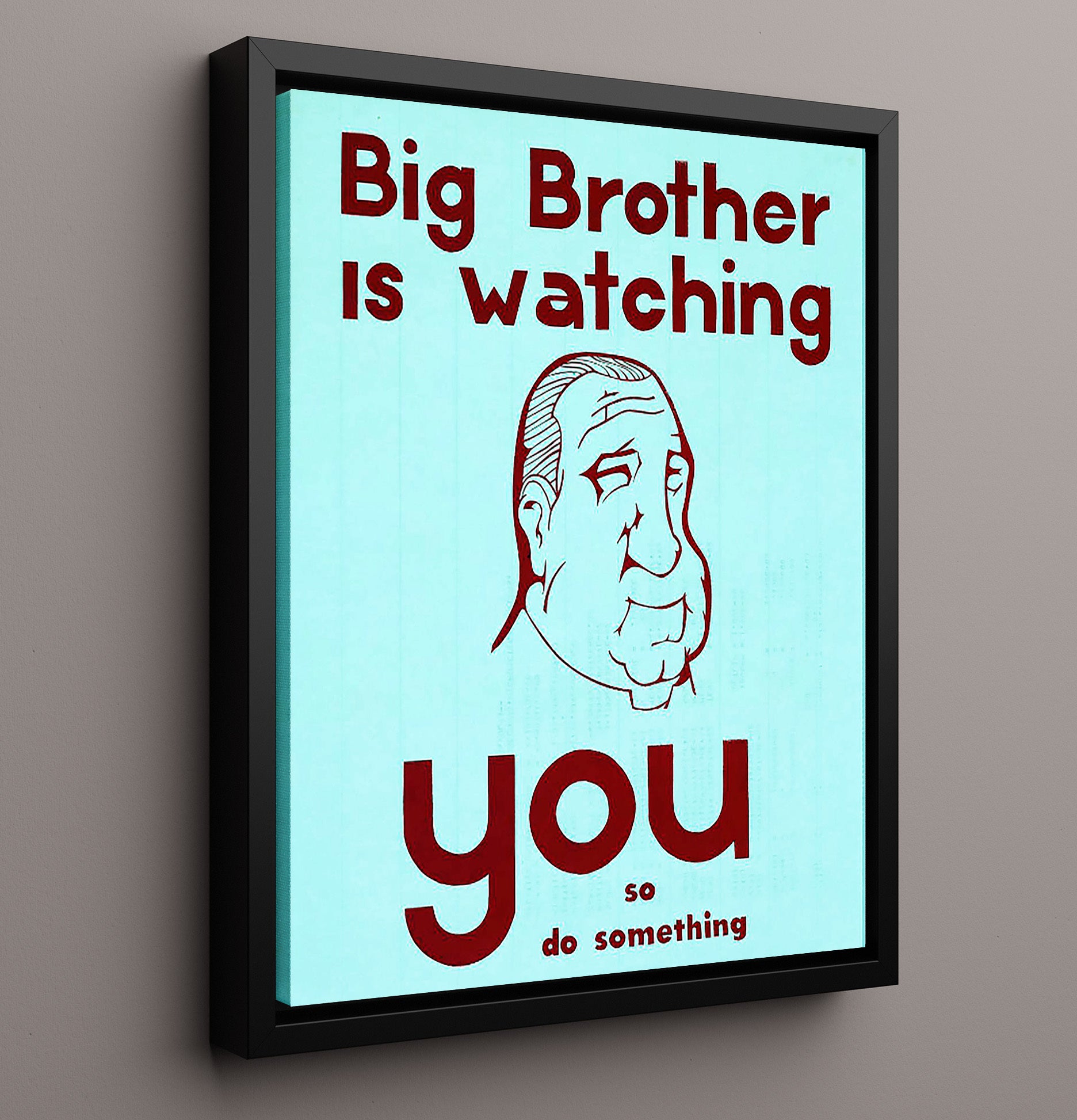 Big Brother Is Watching You Counter Culture Wall Art 16x20 Framed Canvas wall art print