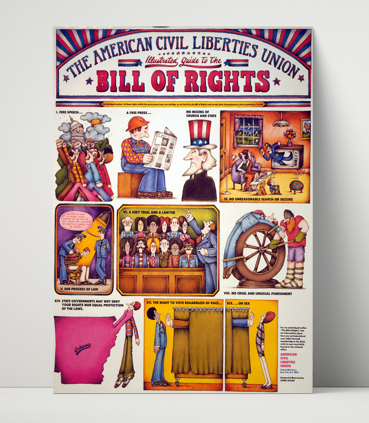 Bill of Rights Illustrated Guide Counter Culture Wall Art 16x20 Unframed Print wall art print