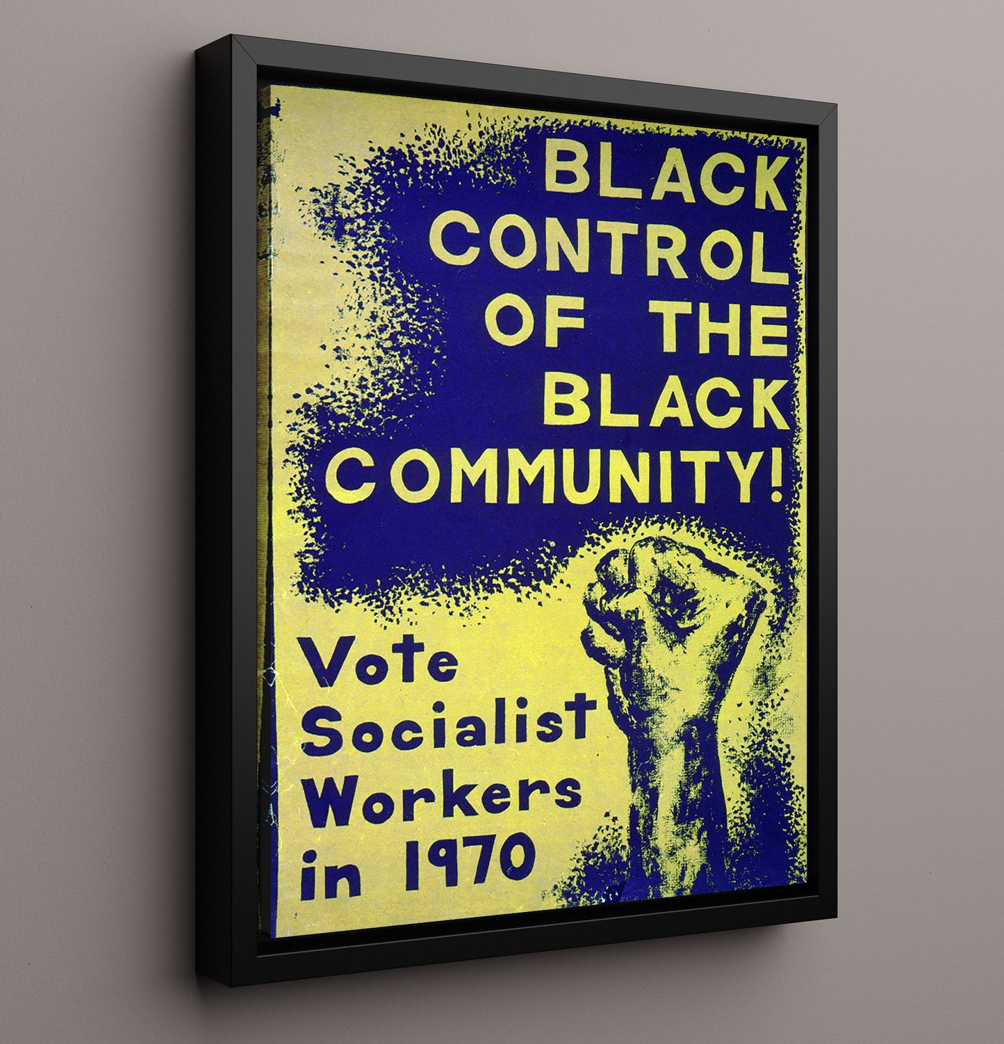 Black Control of the Black Community Counter Culture Wall Art 16x20 Framed Canvas wall art print