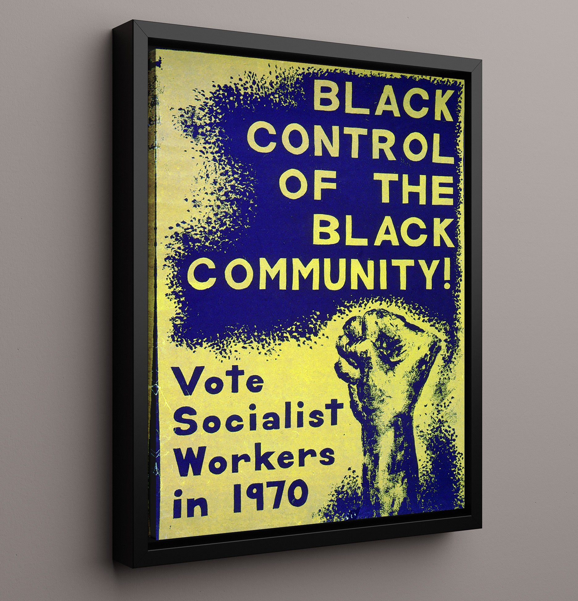 Black Control of the Black Community Counter Culture Wall Art 16x20 Framed Canvas wall art print