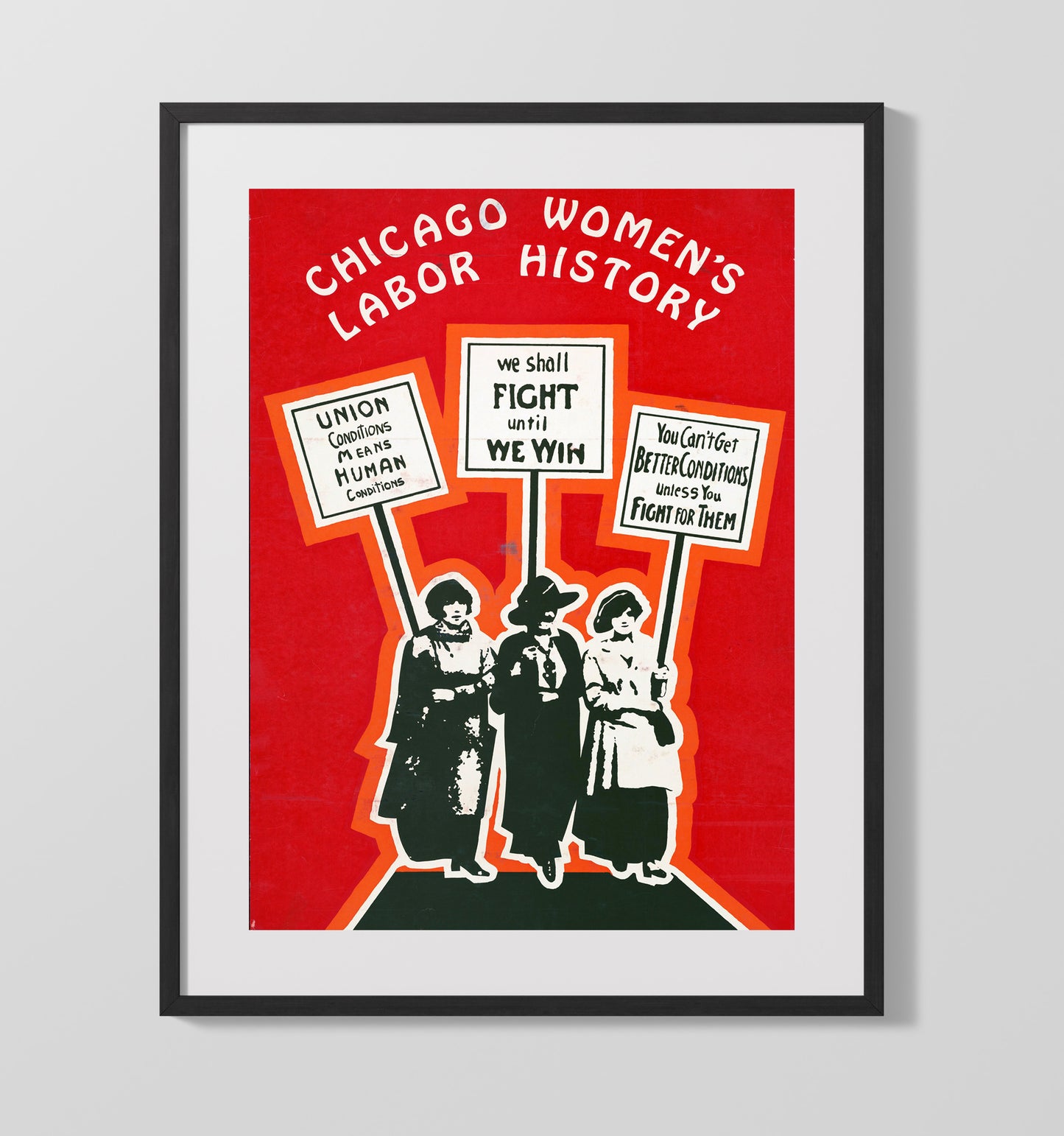 Chicago Womens Labor History Counter Culture Wall Art 16x20 Gallery Frame wall art print