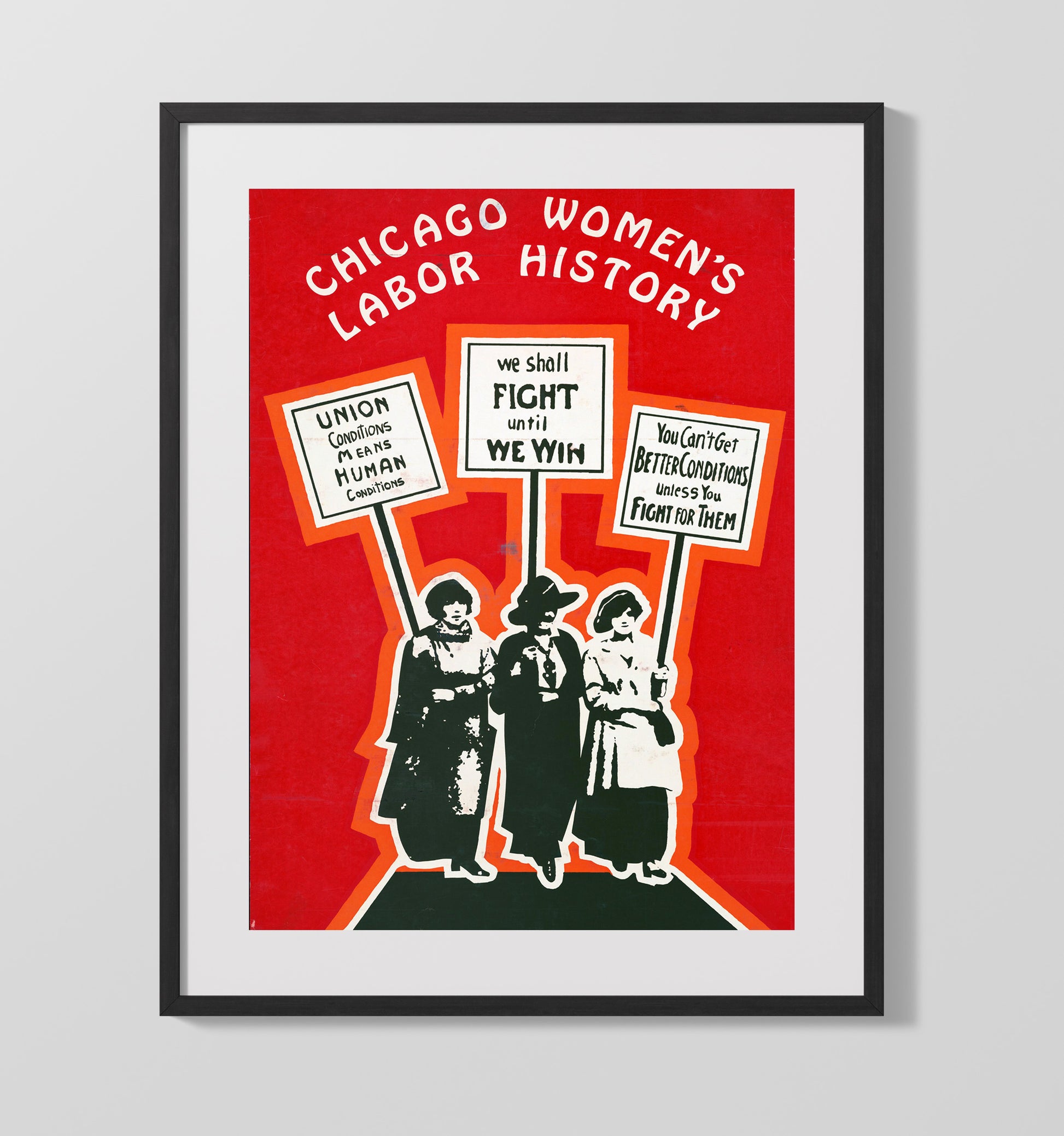 Chicago Womens Labor History Counter Culture Wall Art 16x20 Gallery Frame wall art print