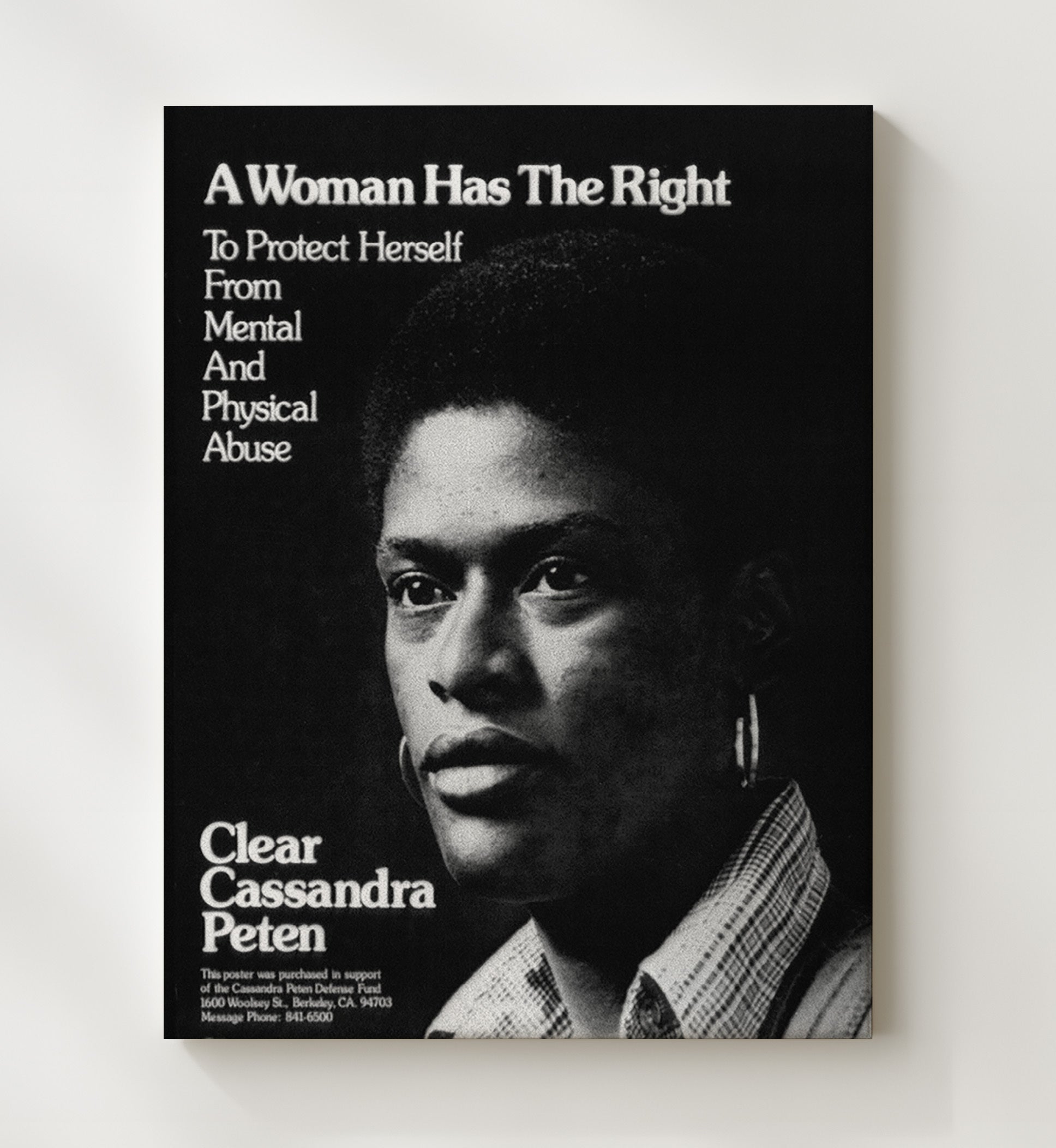 Clear Cassandra Peten - Womens Rights Counter Culture Wall Art 20x24 Canvas wall art print