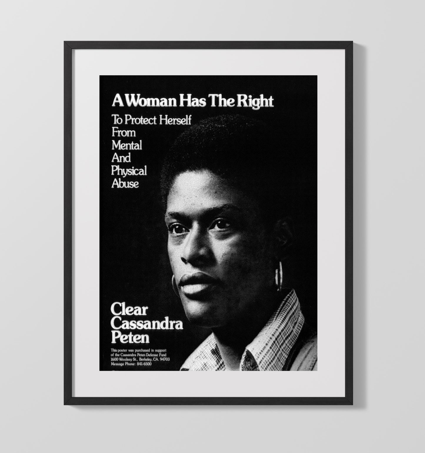 Clear Cassandra Peten - Womens Rights Counter Culture Wall Art 16x20 Gallery Frame wall art print