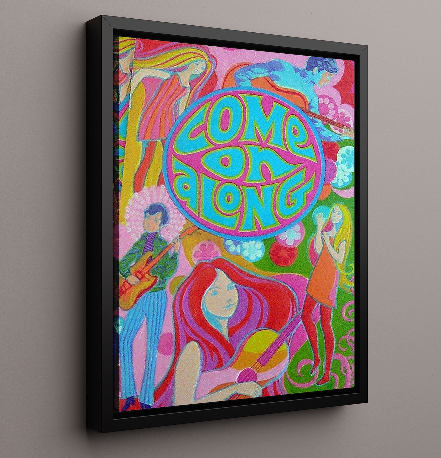 Come on Along Counter Culture Wall Art 16x20 Framed Canvas wall art print