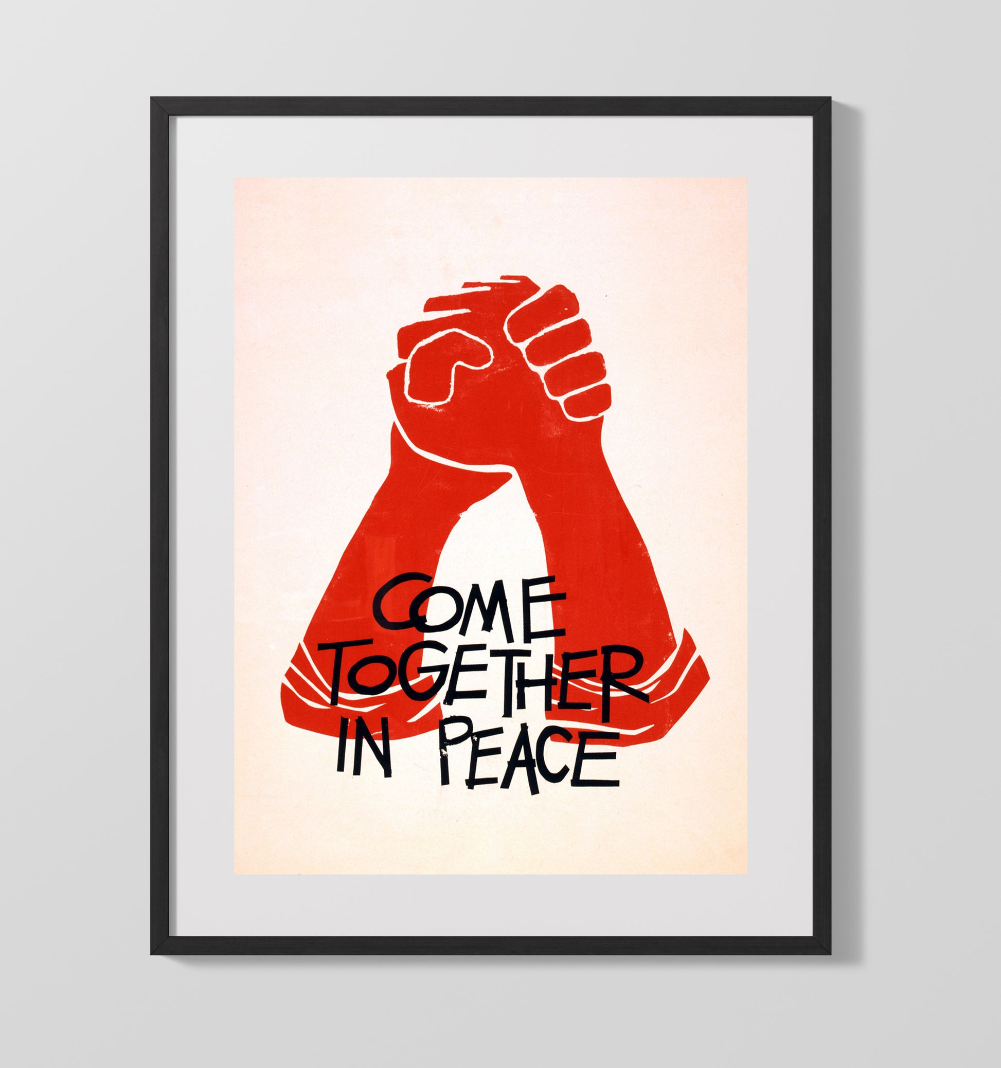 Come Together in Peace Counter Culture Wall Art 16x20 Gallery Frame wall art print