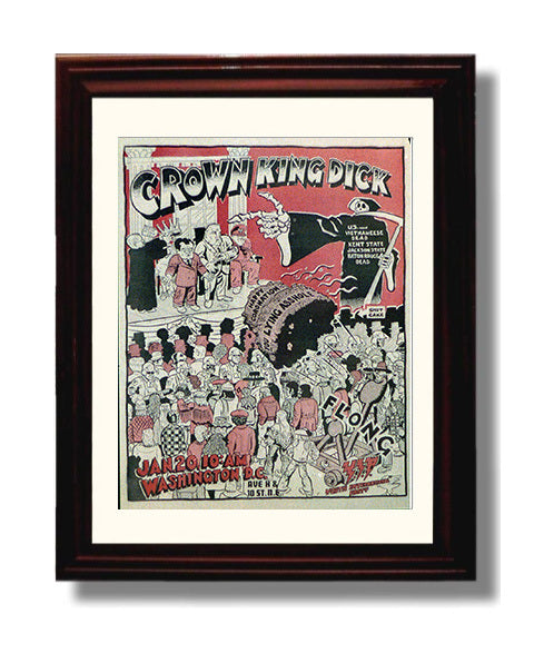 Crown King Dick Counter Culture Wall Art 8x10 Beveled Frame wall art print