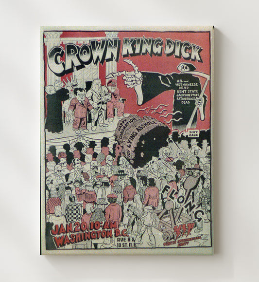 Crown King Dick 8x10 Canvas counterculture wall art