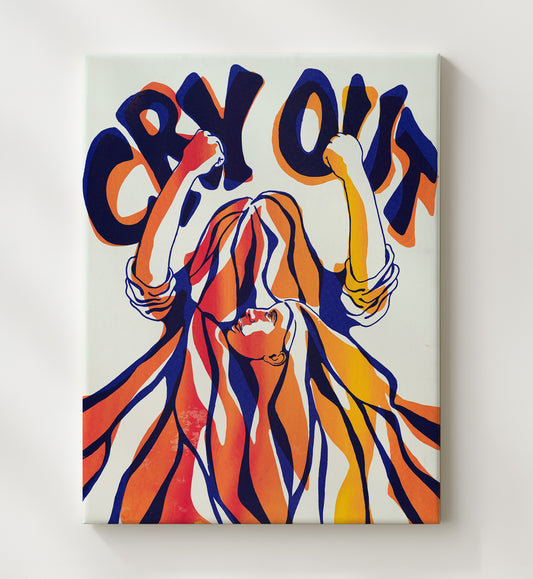 Cry Out 8x10 Canvas counterculture wall art